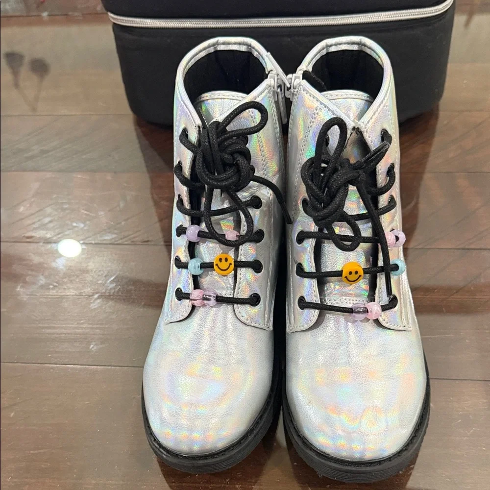 The Children's Place Iridescent Kids Boots with Smiley Accents